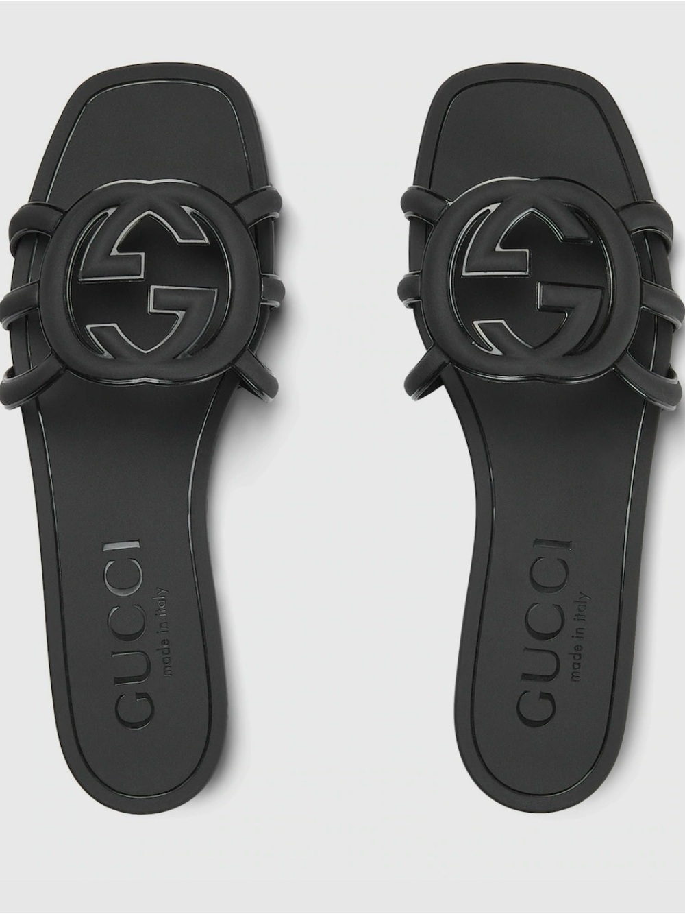 Women’s Gucci Black Interlocking G Slide Sandals Size 9